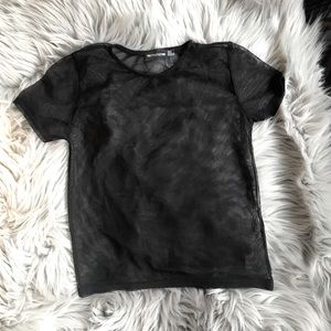 Black Mesh Top